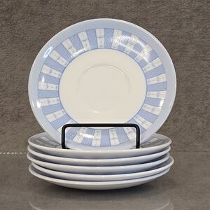 Martha Stewart Everyday Garden Trellis Blue & White Saucer Plate Made In France